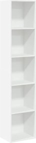 vidaXL Βιβλιοθήκη Λευκή 40x30x189 εκ. από Επεξεργασμένο Ξύλο