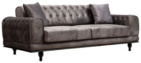 Καναπές-κρεβάτι PWF-0567 pakoworld 3θέσιος ύφασμα ανθρακί 220x95x80εκ