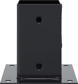 vidaXL Βάσεις στύλων τετράγωνες 12 τεμάχια Χάλυβας με επικάλυψη σκόνης