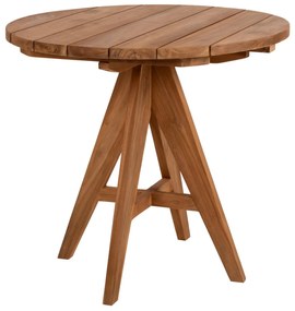 Τραπέζι LEO C9623.11 Στρόγγυλο απο Μασίφ Ξύλο TEAK Φυσικό Φ80x75Υεκ. 80x80x75 εκ.