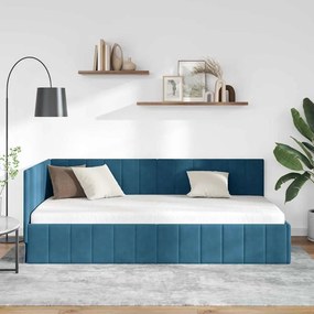 VidaXL Κρεβάτι Γωνίας Μπλε 90 x 200 cm Βελούδο