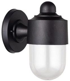 Απλίκα Φωτιστικό Τοίχου Ε27 IP44 Φ9,7 PC Lumen-9-921-Μαύρο 9-921