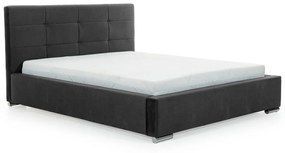 Υπέρδιπλο Κρεβάτι Elderio, με αποθηκευτικό χώρο, μαύρο 200x105x220cm-BOG5487
