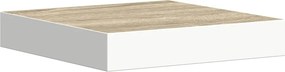 vidaXL Ράφι Τοίχου Δρυς και Άσπρο 23 x 23,5 x 3,8 εκ. από MDF