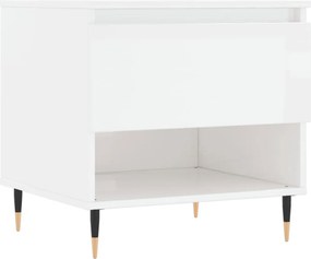 vidaXL Τραπεζάκια Σαλονιού 2 τεμ. Γυαλ. Λευκό 50x46x50 εκ. Επεξ. Ξύλο