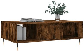 vidaXL Τραπεζάκι Σαλονιού Καπνιστή Δρυς 104x60x35 εκ. Επεξεργ. Ξύλο
