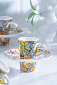 Stewehome Σετ πορσελάνινων φλιτζανιών καφέ για 6 άτομα Πολύχρωμο