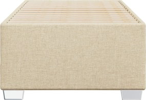vidaXL Σκελετός Κρεβατιού Χωρίς Στρώμα Κρεμ 100 x 200 εκ. Υφασμάτινο