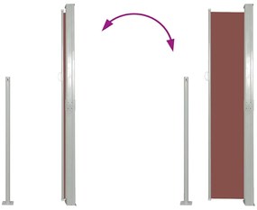 vidaXL Σκίαστρο Πλαϊνό Συρόμενο Καφέ 160 x 500 εκ.