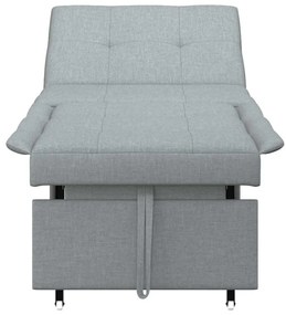 vidaXL Καναπές Κρεβάτι 3 σε 1 - Σχέδιο Pull-Out σε Ανοιχτό Γκρι Υφασμάτινο