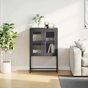 vidaXL Highboard Μαύρο 68x39x107 cm Ατσάλι