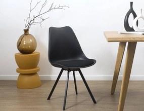 ΚΑΡΈΚΛΕΣ &amp; ΠΟΛΥΘΡΌΝΕΣ CHAIR PP WITH CUSHION ATOM BLACK M4 HD0483