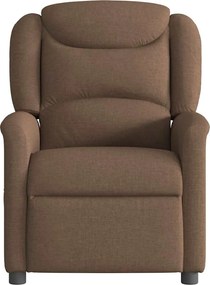 vidaXL Πολυθρόνα Ανακλινόμενη Ηλεκτρική Καφέ Υφασμάτινη
