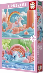 Παζλ Educa Magic Unicorns 48 Τεμάχια (x2)