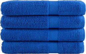 vidaXL Πετσέτες Premium SOLUND 4 τεμ. Μπλε 100x200 εκ. 600 γρ./μ²