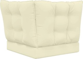 vidaXL Μαξιλάρι Καναπέ Εξωτερικού Χώρου 3 pcs Κρεμ Πολυεστέρας