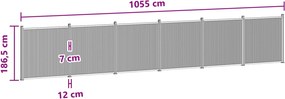 vidaXL Πάνελ Φράχτη 6 pcs WPC και Αλουμίνιο Μαύρο