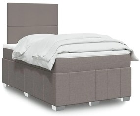 Κρεβάτι Boxspring με Στρώμα Taupe 120x190 εκ. Υφασμάτινο