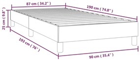 ΠΛΑΙΣΙΟ ΚΡΕΒΑΤΙΟΥ BOXSPRING ΜΑΥΡΟ 90X190 ΕΚ. ΒΕΛΟΥΔΙΝΟ 3120744