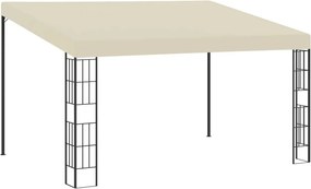 vidaXL Κιόσκι Επιτοίχιο 3 x 4 μ. Κρεμ Υφασμάτινο