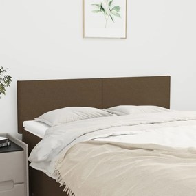 vidaXL Κεφαλάρια Σκ. Καφέ 144x5x78/88 εκ. Ύφασμα