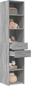 vidaXL Ντουλάπι Γκρι Sonoma 40x42,5x185 εκ. από Επεξεργασμένο Ξύλο