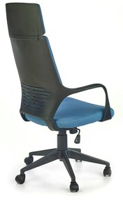 Καρέκλα γραφείου Houston 1201, Μπλε, Μαύρο, 115x64x61cm, 14 kg, Με μπράτσα, Με ρόδες, Μηχανισμός καρέκλας: Κλίση | Epipla1.gr