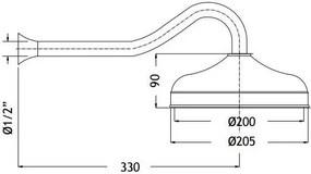 Επιτοίχια κεφαλή Bugnatese Denver-Χρώμιο