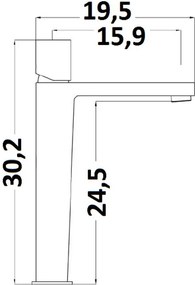 Orabella Gamma 10164 Chrome - Μπαταρία επιτραπέζιου νιπτήρα