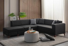Corner Sofa-Bed West Left - Anthracite Anthracite