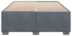 vidaXL Σκελετός Κρεβατιού Χωρίς Στρώμα Γκρι 140x200 εκ. Βελούδινο
