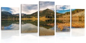 5 μέρη εικόνα λίμνη κάτω από τους λόφους - 100x50