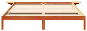 vidaXL Πλαίσιο κρεβατιού με κομοδίνα Καφέ 200 x 200 cm Καφέ κεριού