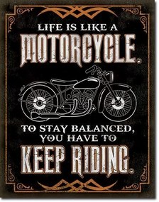 Μεταλλική πινακίδα Life is Life - Motorcycle