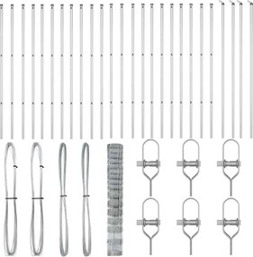 vidaXL Στύλος Περιφράξεων Γαλβανισμένο 50 x 1,2 m Ατσάλι