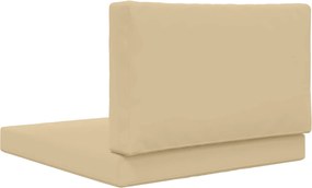 vidaXL Μαξιλάρι Καναπέ Εξωτερικού Χώρου 2 pcs Μπεζ Πολυεστέρας