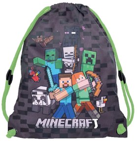 Παιδική Τσάντα Πουγκί (31x0.5x42) Graffiti Minecraft Green 248401
