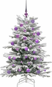 vidaXL Τεχνητό Χριστουγεννιάτικο Δέντρο με Άξονα Λευκό 120 cm