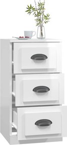 vidaXL Ντουλάπι Γυαλιστερό Λευκό 36x35,5x67,5 εκ. Επεξεργασμένο Ξύλο