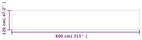 vidaXL Διαχωριστικό Βεράντας Καφέ 120x800εκ 100% Πολ. Ύφασμα Oxford