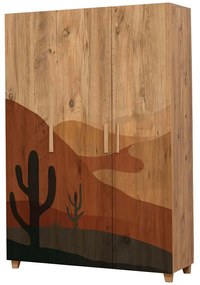 Ντουλάπα Τρίφυλλη Leva Hedera Desert 863SPH4231 120x48x189cm Multi Τρίφυλλη
