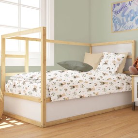 Σεντόνι Κούνιας Με Λάστιχο (70x140+15) Dimcol Cloudy Bear 581 White - Olive
