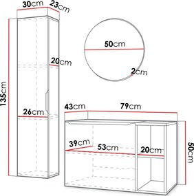 Σετ μπάνιου Mogares I-Leuko - 0.00Χ0.00Χ0.00cm