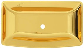 vidaXL Νιπτήρας Χρυσός 71 x 38 x 13,5 εκ. Κεραμικός