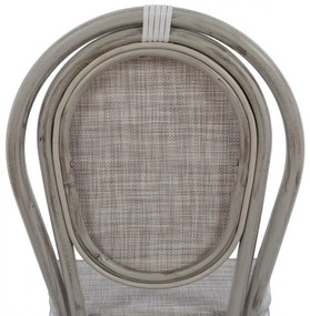 Καρέκλα KASON C5109 Αλουμινίου Bamboo Look Πατίνα Γκρί με Textline 45x57x88 εκ. 45x57x88 εκ.
