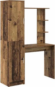 vidaXL Γραφείο 2 pcs Παλιό ξύλο