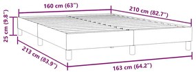 Box Spring Κρεβάτι χωρίς στρώμα ανοιχτό γκρι Βελούδινο - Γκρι