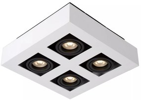 Φωτιστικό Οροφής Lucide 09119-21-31 XIRAX Λευκό (White)|Μαύρο Ματ (Black Mat) 2200 K
