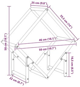 Ράφι για καυσόξυλα 50x25x50 εκ. Ατσάλι ψυχρής έλασης - Πράσινο