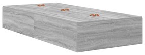 vidaXL Κρεβάτι Αποθήκευσης Γκρι Sonoma 90x200 εκ.